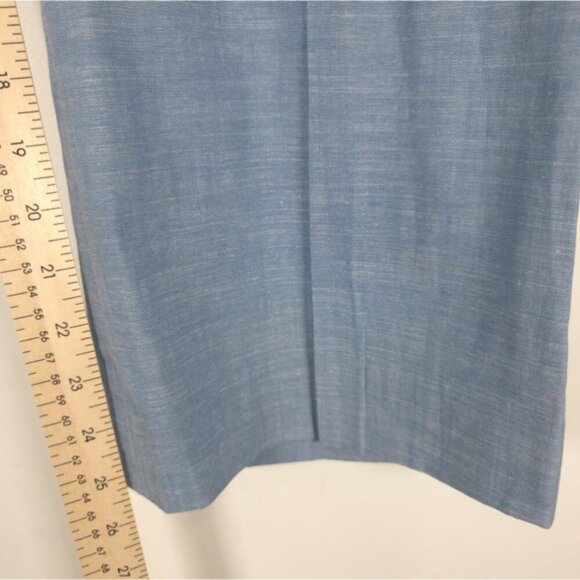 NWOT POLO RALPH LAUREN Kick Flare Crop Pants Chambray Blue 100% Cotton Size 14 - Picture 10 of 14